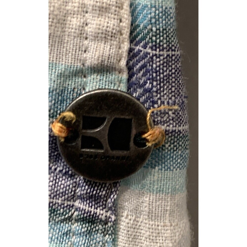 Boss Orange Hugo Boss Turn Back Cuffs S Blue/White Plaid Cotton Linen Blend - Picture 8 of 16